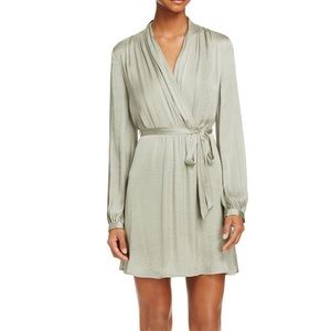 Bardot Miranda silk long sleeve Wrap Dress